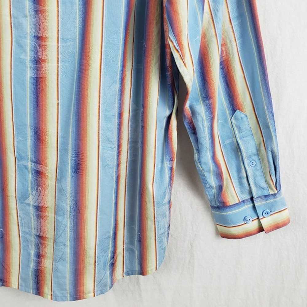 Bugatchi Bugatchi Uomo Dress Shirt Blue Stripe Wa… - image 7