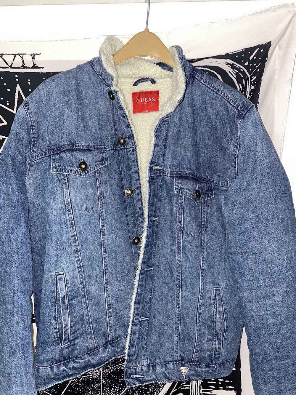 Guess × Vintage Guess Sherpa lined denim jacket - image 1