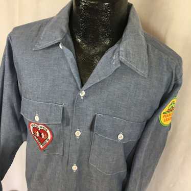 Dickies 80's Dickies Girl Scouts Patches CHAMBRAY… - image 1