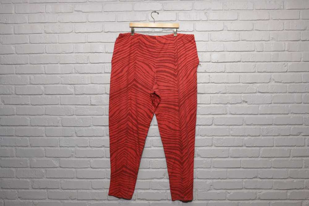 90s red zubaz striped pants size xl - image 4