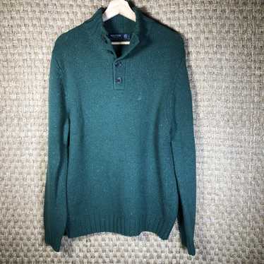 Nautica Nautica Men Wool Blend Henley Pullover Swe