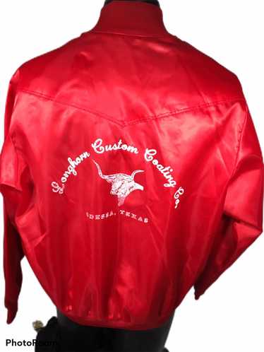 Other 80’s RED Satin TEXAS LONGHORN Windbreaker CO