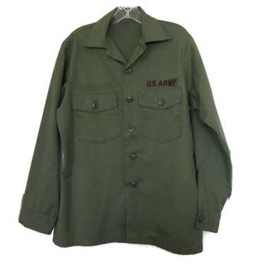 Vintage vintage green army jacket size small unif… - image 1