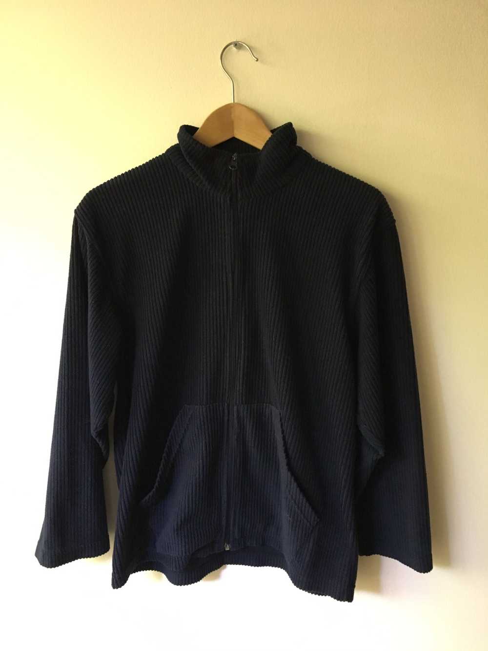 Vintage Corduroy Zipper Jacket Bomber Mock Turtle… - image 1