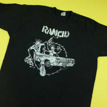 Rancid Punx Hooligans Punk Rock Denim Cut-Off Hooded Battle Jacket