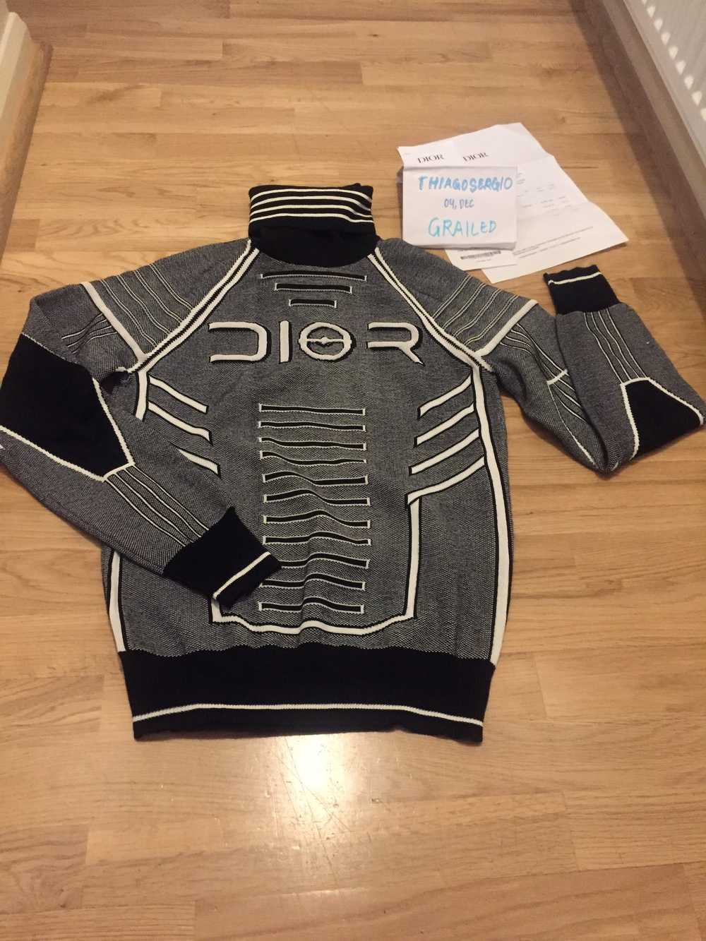 Dior Sorayama Technical Wool Turtleneck Sweater - Gem