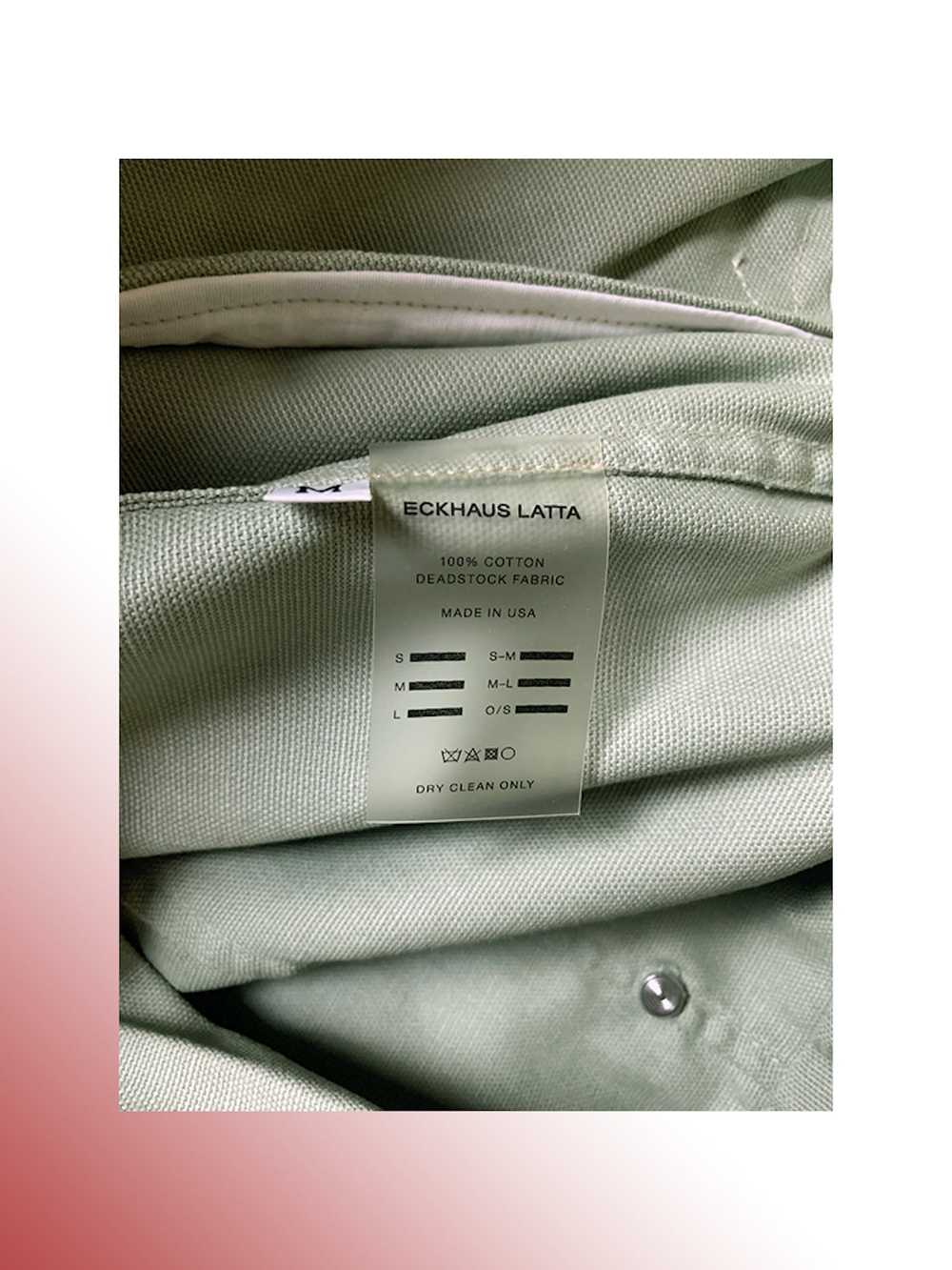 Eckhaus Latta Sage Green Military Shirt Jacket - image 5