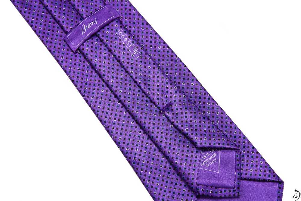 Brioni 230$ Brioni Tie 100% Silk Handmade Purple … - image 2