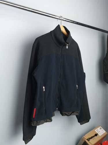 Prada Prada Fleece Zip Up Red Tab