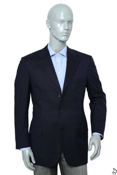 Brioni 20000$ Brioni 48 suit Wool Silk Blue Solid 