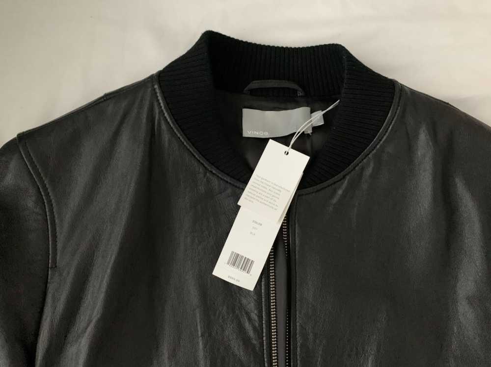 Vince Vince Black Leather bomber jacket - image 4