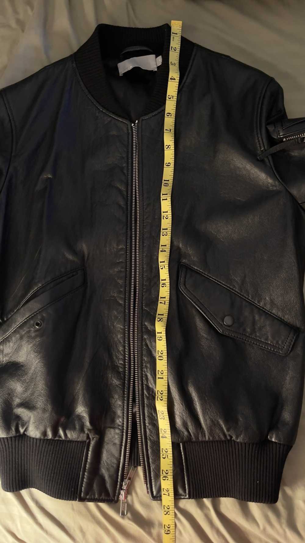 Vince Vince Black Leather bomber jacket - image 7