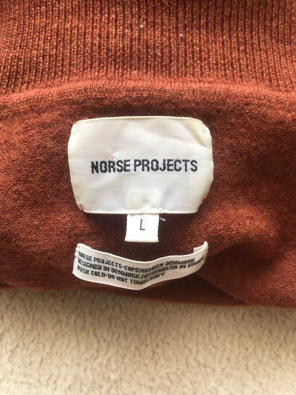 Norse Projects Norse Projects Orange Wool Turtlen… - image 3