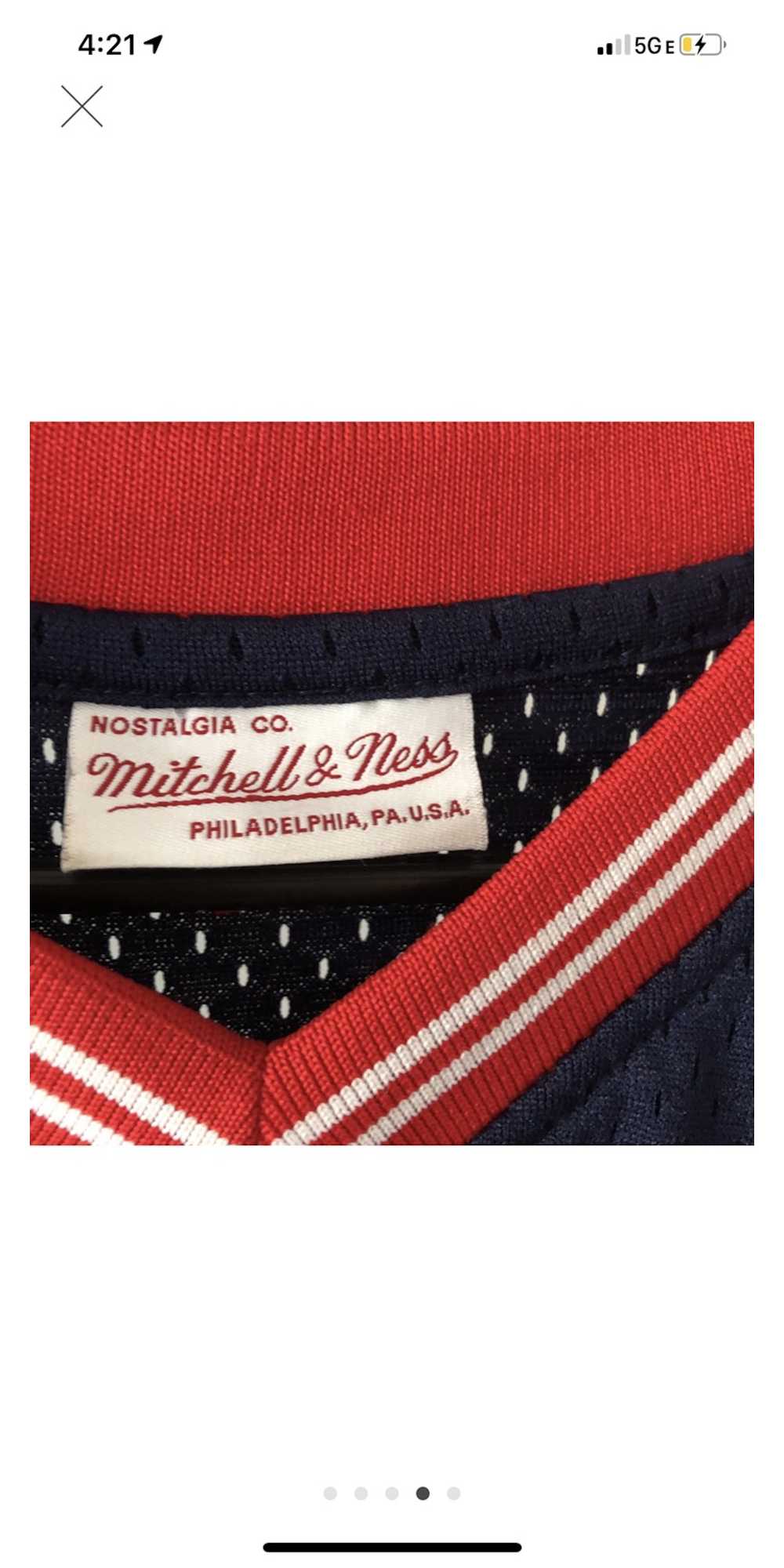 Mitchell & Ness Indians baseball jersey Mitchell … - image 4
