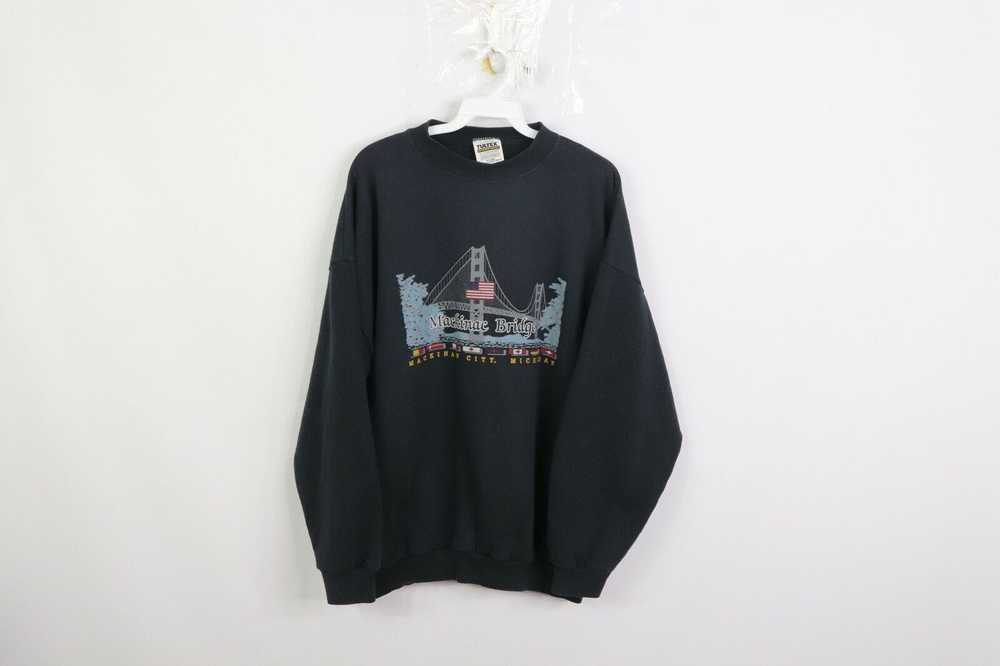 Vintage Vintage 90s Mens XL Mackinac Bridge Sweat… - image 1