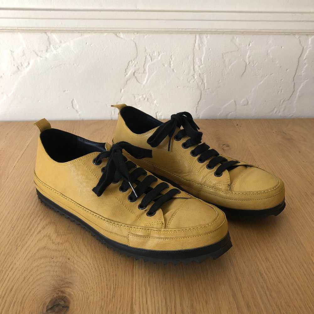 Ann Demeulemeester Scamosciatio Low Top Yellow Le… - image 1