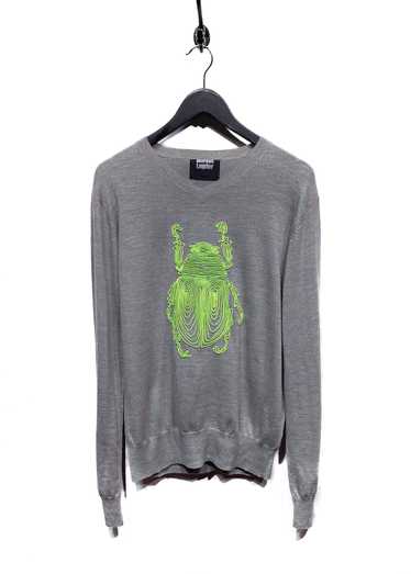 Markus Lupfer Markus Lupfer Grey Wool Sweater Neon