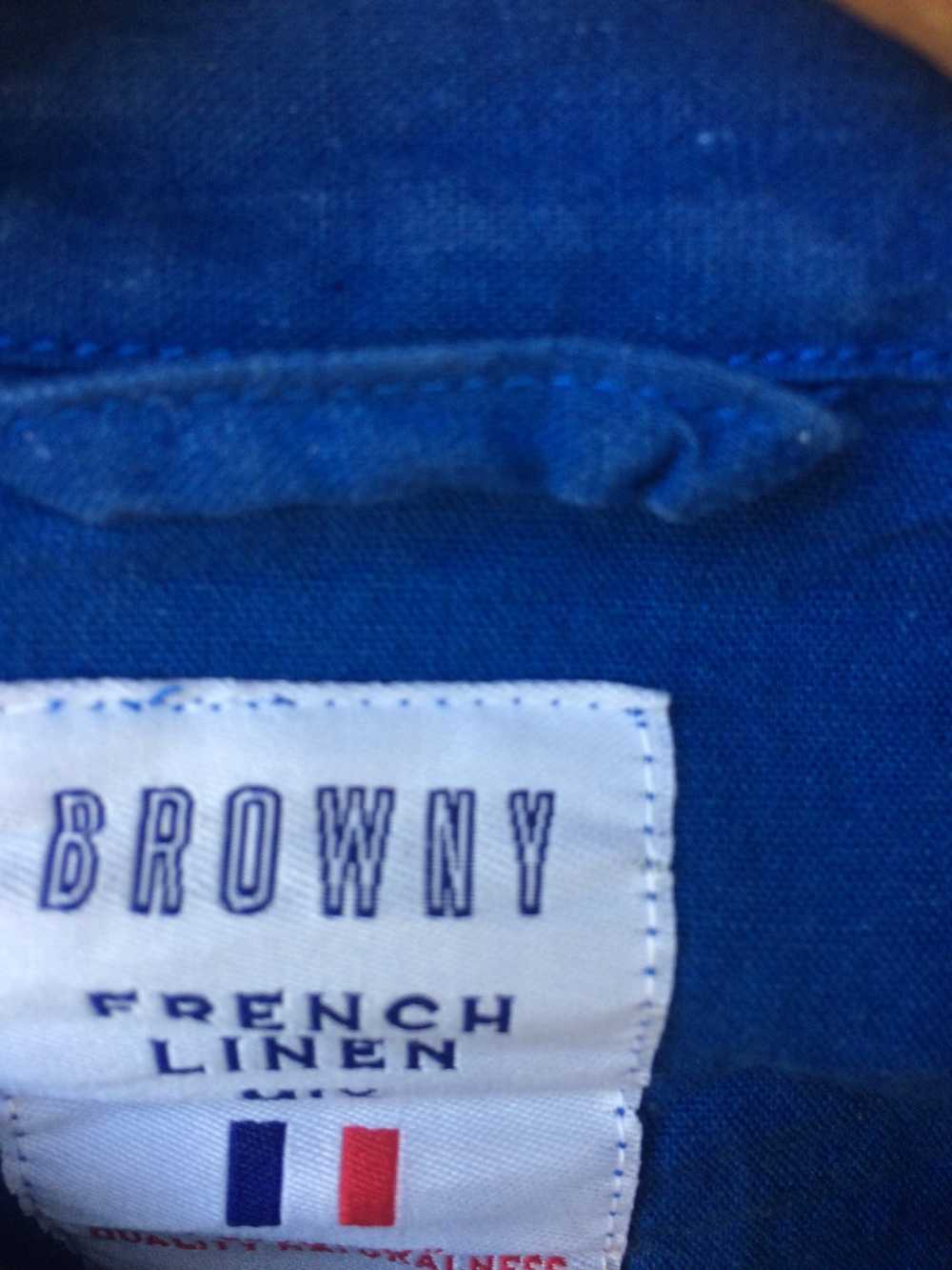 Japanese Brand ( Fit M) Browny French Linen Mix B… - image 3
