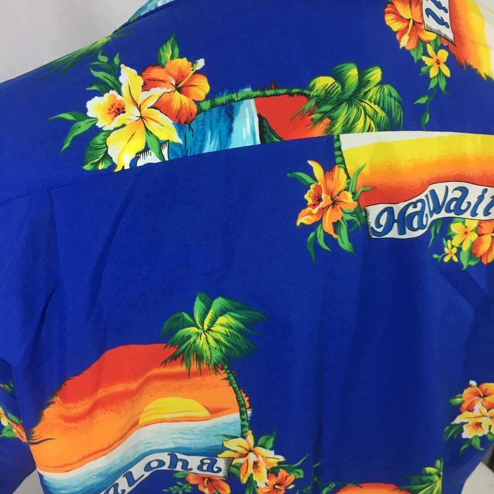 Other Vintage 80's Shoreline Hawaii Men Blue Hawa… - image 3