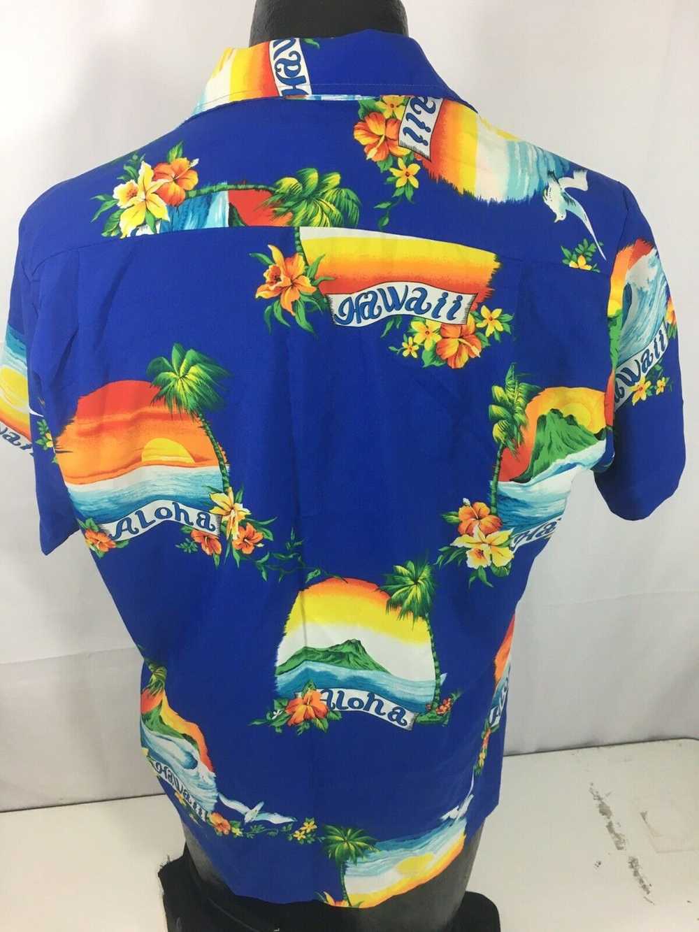 Other Vintage 80's Shoreline Hawaii Men Blue Hawa… - image 4