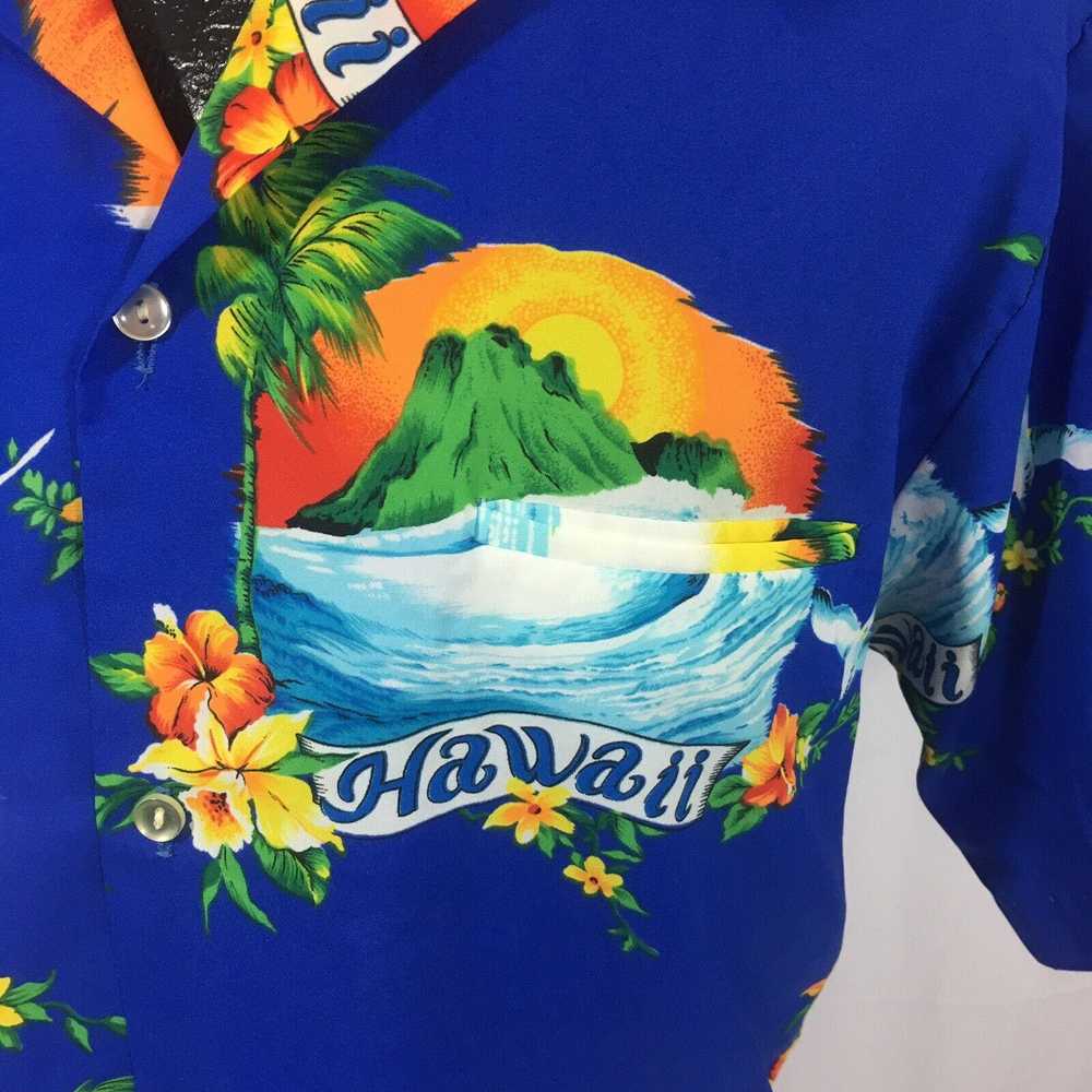 Other Vintage 80's Shoreline Hawaii Men Blue Hawa… - image 6