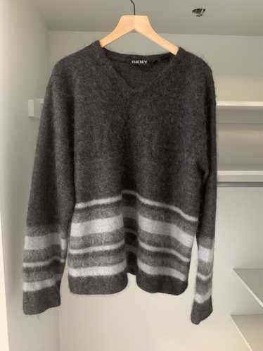 DKNY DKNY oversized mohair wool v neck sweater