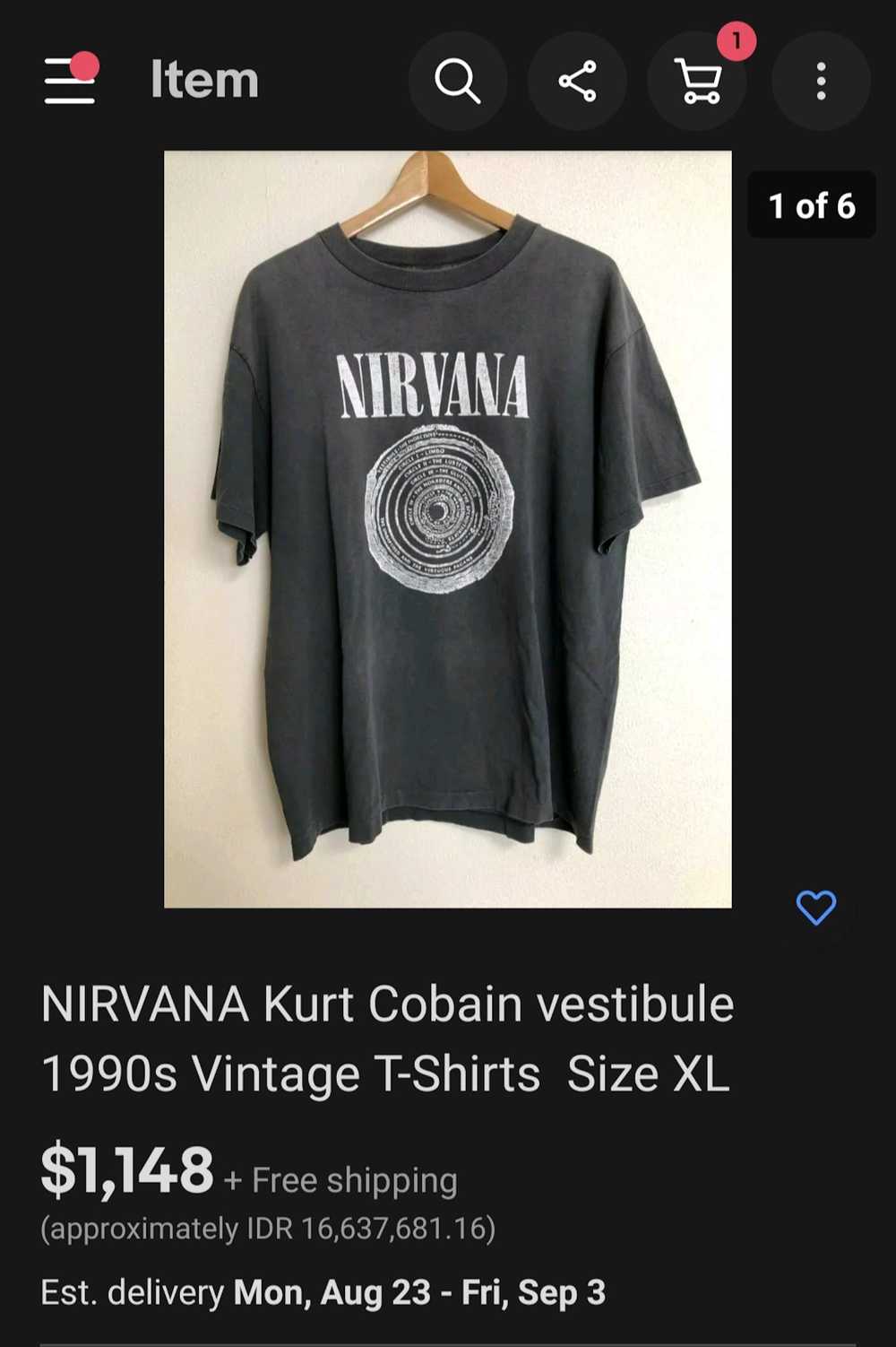 Band Tees × Nirvana × Vintage Vintage Nirvana Ves… - image 7