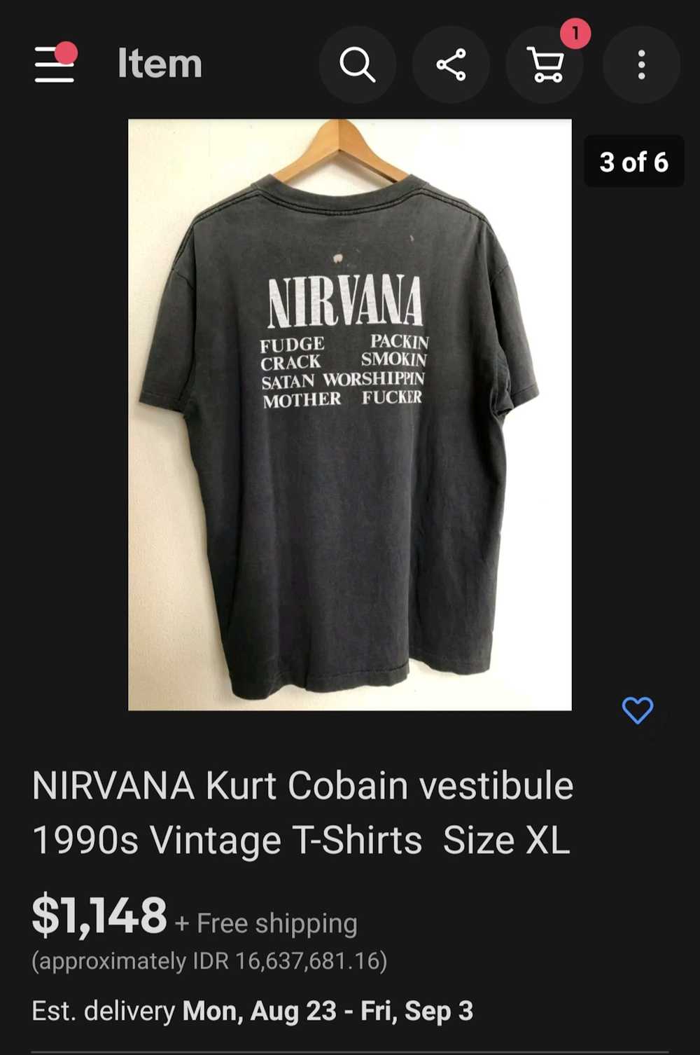 Band Tees × Nirvana × Vintage Vintage Nirvana Ves… - image 8