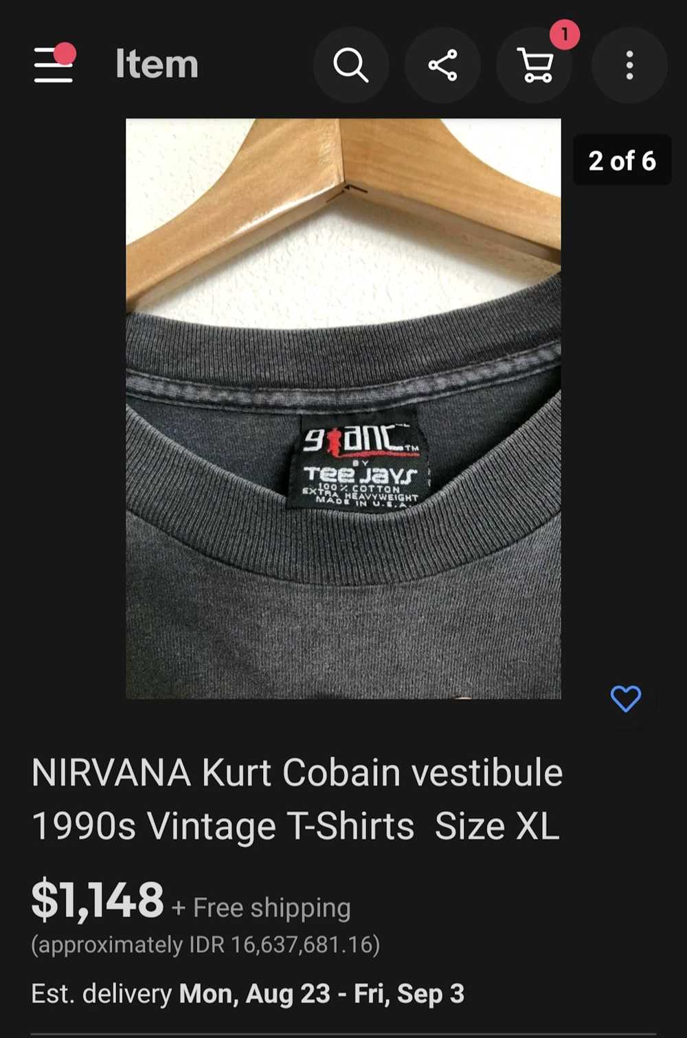 Band Tees × Nirvana × Vintage Vintage Nirvana Ves… - image 9