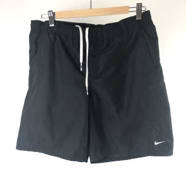 Nike × Vintage Nike Swim Shorts Black White Swoos… - image 1