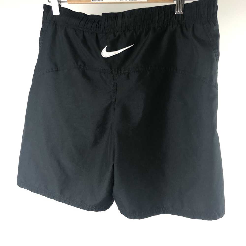 Nike × Vintage Nike Swim Shorts Black White Swoos… - image 2