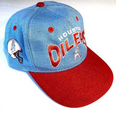 NFL Vtg Houston OILERS NFL Mesh Trucker Hat Wool … - image 1