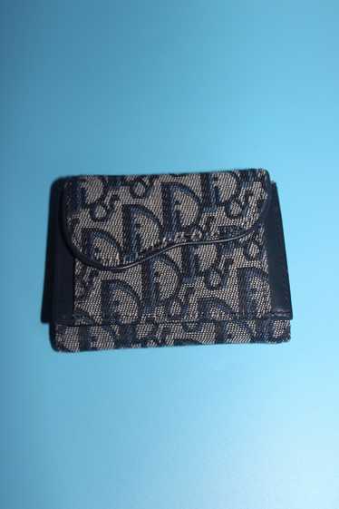 Dior Navy Dior Trotter Monogram Tri Fold Wallet