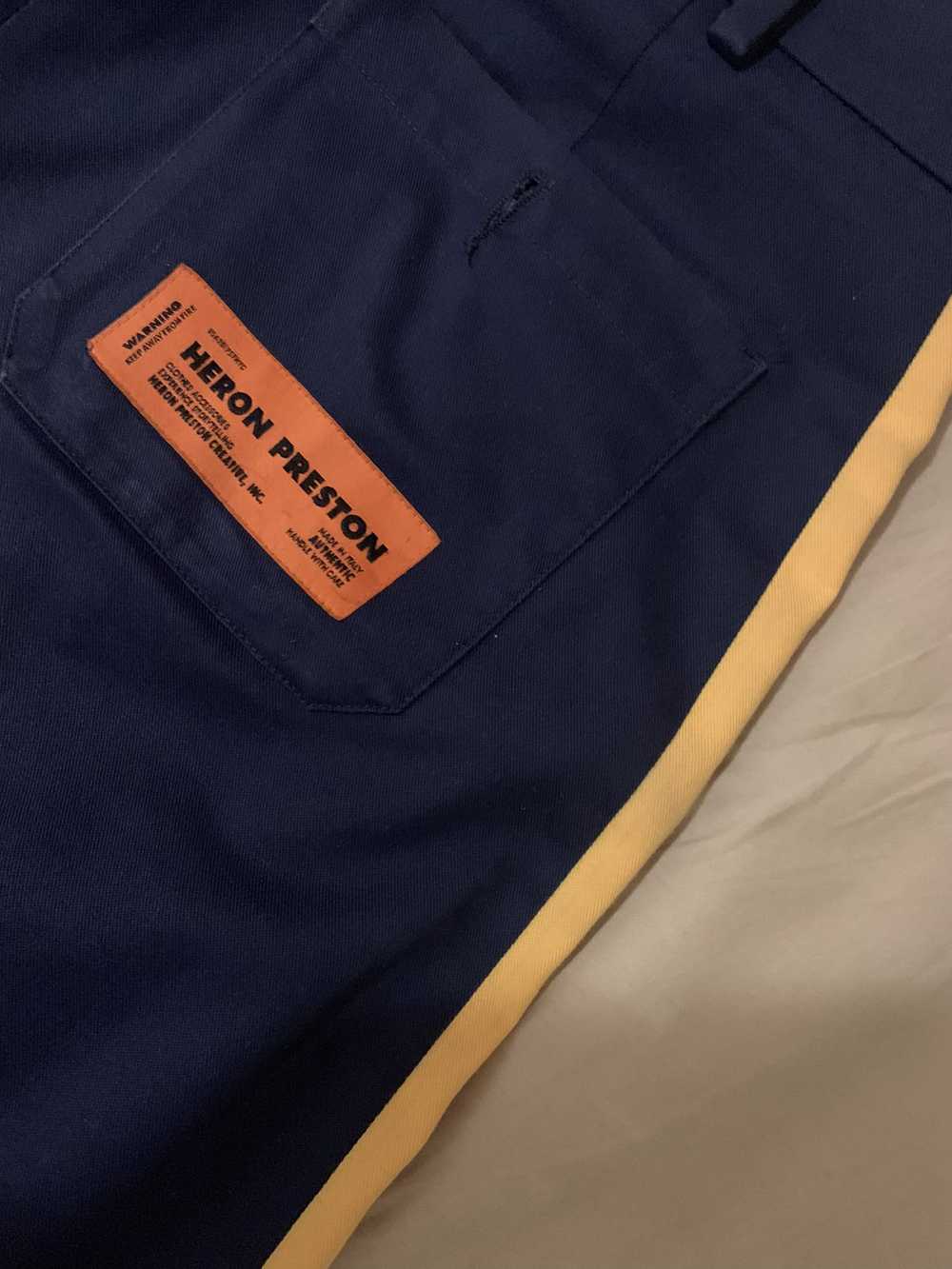 Heron Preston CTNMB dark blue chino trousers - image 3