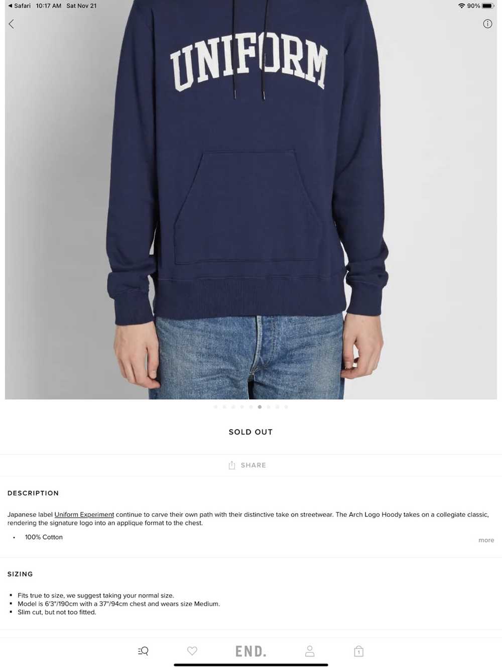 Uniform experiment sweatshirt whitexnavy - Gem