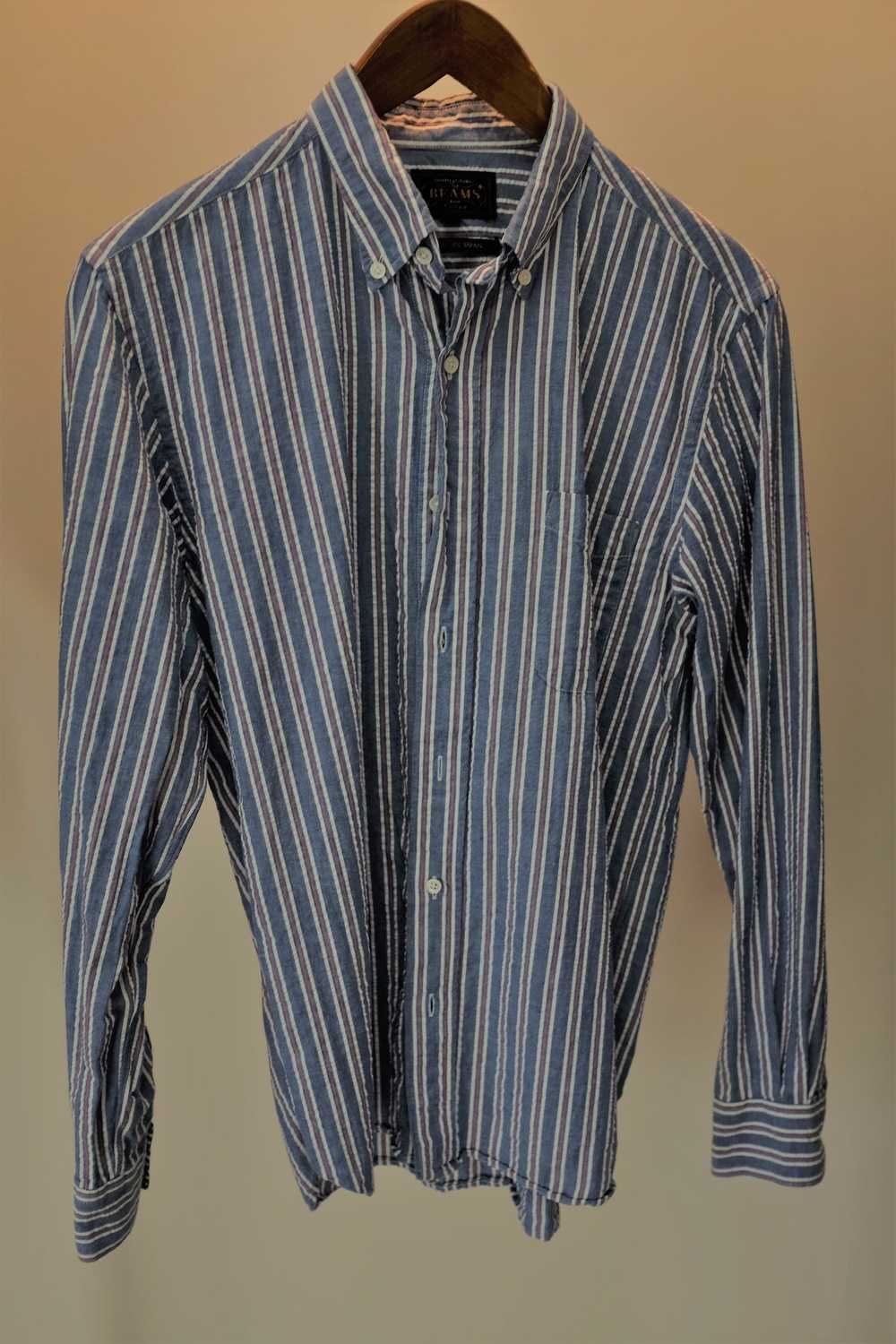 Beams Plus Seersucker Stripe Shirt - image 1