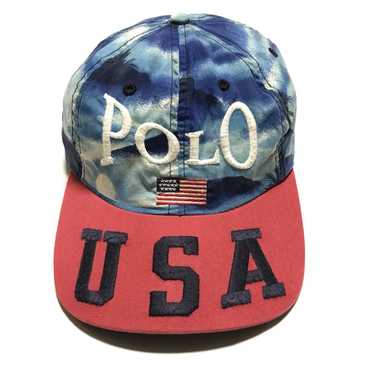 Vintage Polo Sport Hat USA Tropical Floral Spell Out … - Gem