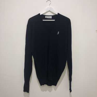 John Smedley Black V-neck Wool Sweater - image 1