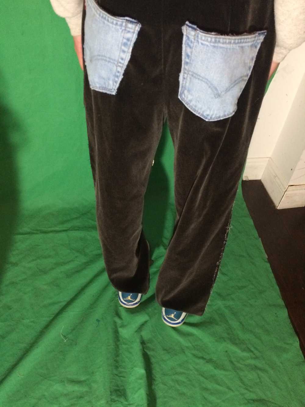 Custom Custom Patchwork w/ zippers Corduroy Pants - image 8