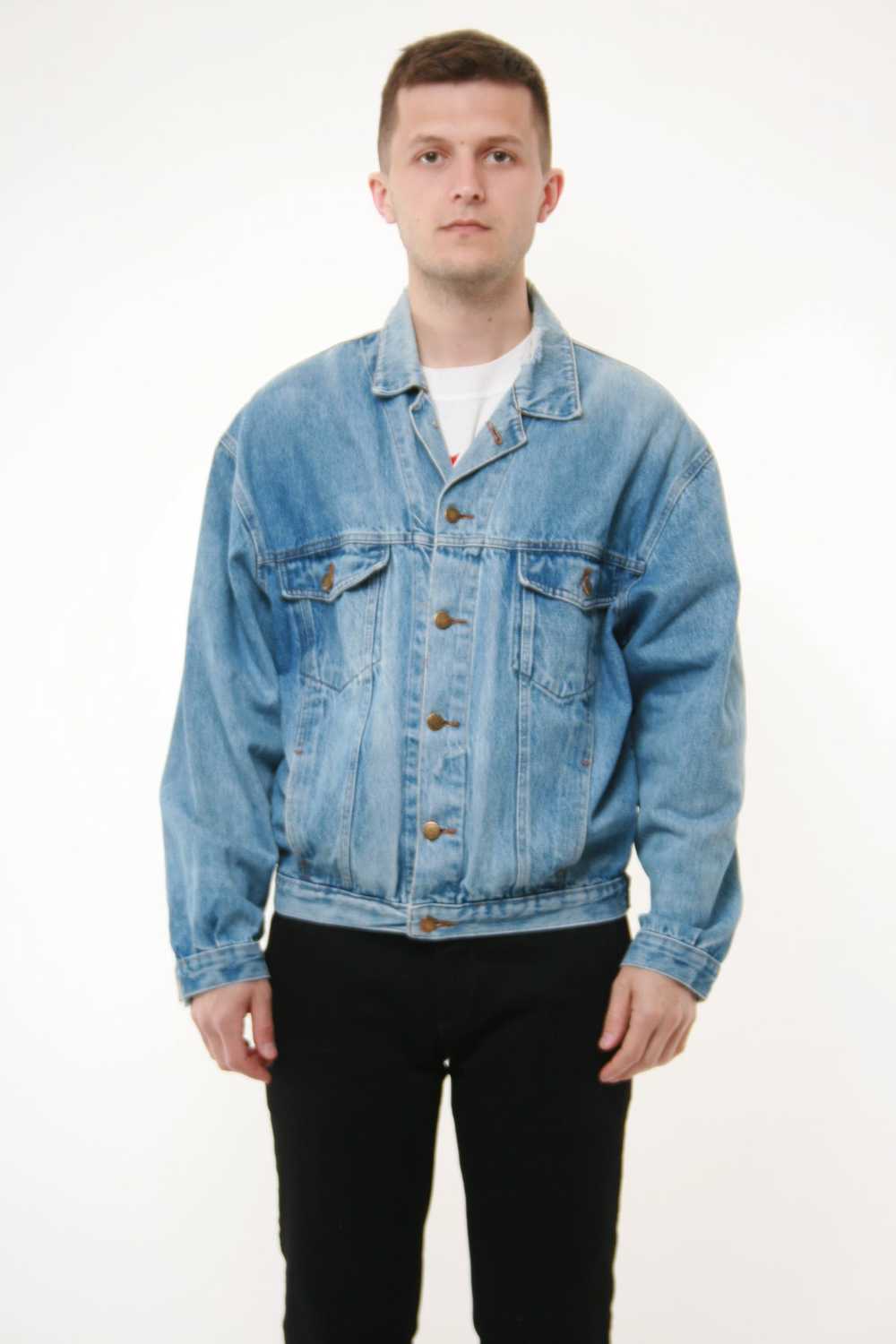 Other 90s Vintage Rare Denim Oldschool Jacket 143… - image 1