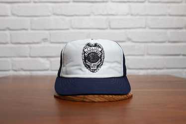 80s blue mound texas police trucker hat - image 1