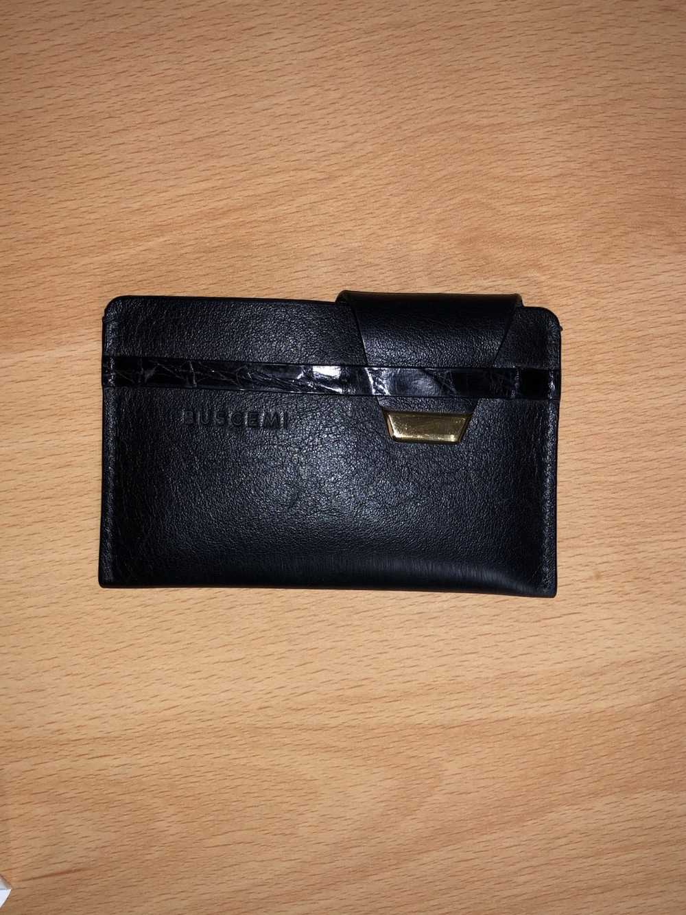 Buscemi Buscemi Leather and Croc Skin Card Holder - image 2