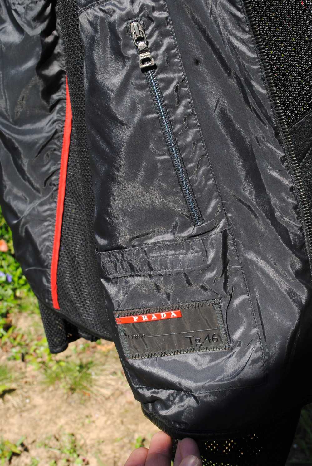 Prada Linea Rossa Sport Black Mesh Jacket - image 10