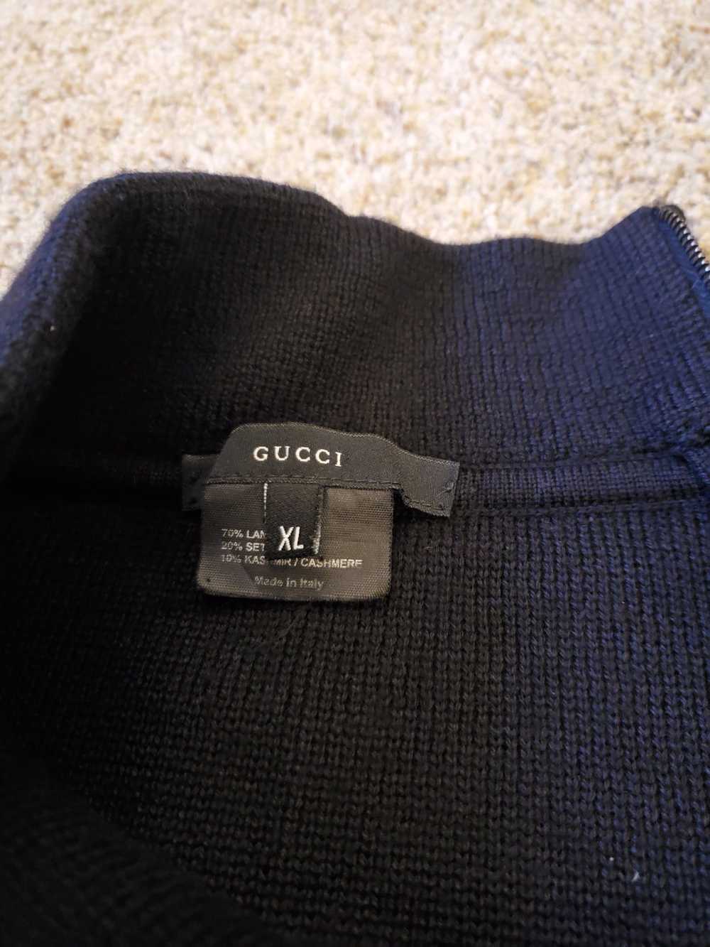 Gucci Gucci knit neck zip sweater - image 6