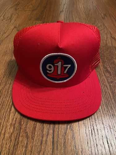 Call Me 917 Fireman Logo Trucker Hat