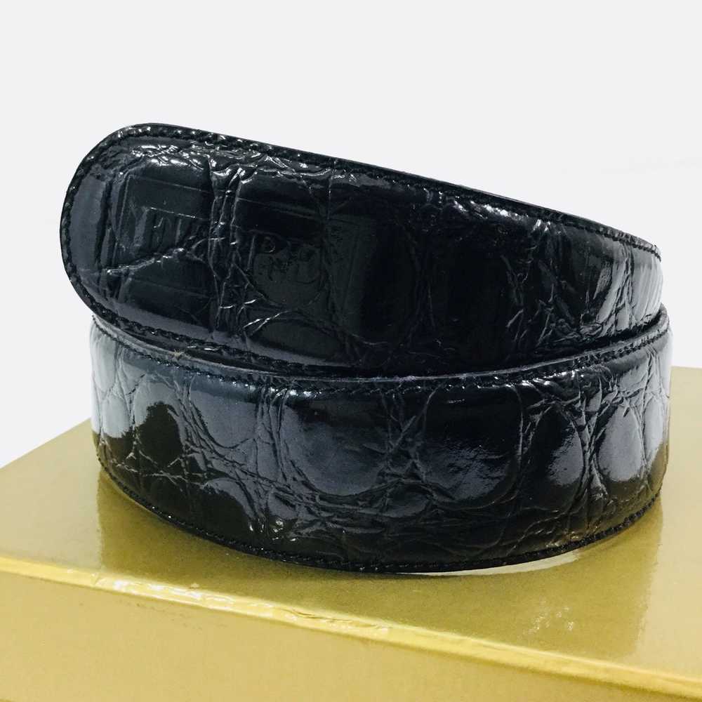 Gianfranco Ferre GFF Black Leather Belt Sz 66 Mad… - image 7