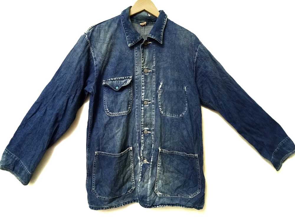 45rpm Vintage R by 45rpm Denim Wash Jacket Made I… - image 1