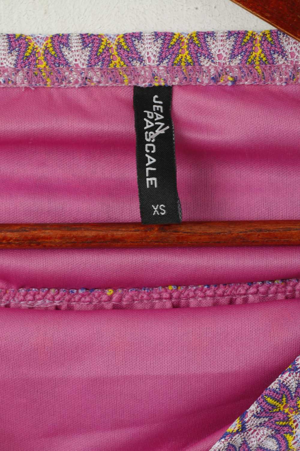 Vintage Jean Pascale Women XS Maxi Dress Pink 1558 - image 4