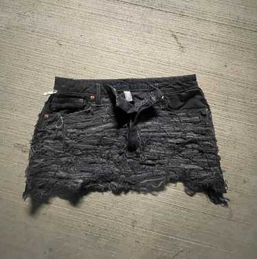 Streetwear Distressed mini skirt