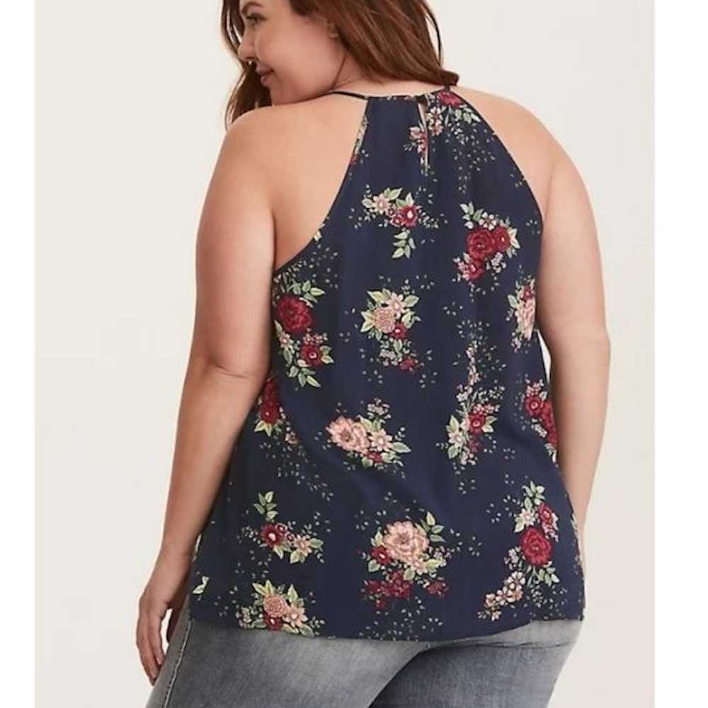 Other Torrid Wmens 0X Navy Blue Floral Print Chal… - image 10